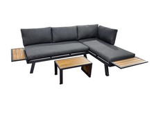 Set da giardino VALBRONA composto da 3 pezzi componibili in alluminio