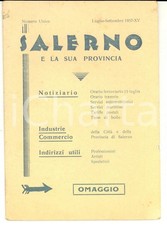 1937 SALERNO e la sua provincia Libretto pubblicitario TURISMO orari treni