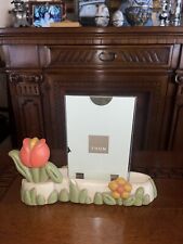 THUN Portafoto In Vetro E Ceramica Con Fiori Fuori Produzione