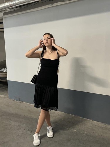 Abito donna liu nero lana - abito,