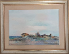 Giovanni Omiccioli (Roma 1901-1975) Quadro Dipinto Paesaggio Olio su Cartoncino
