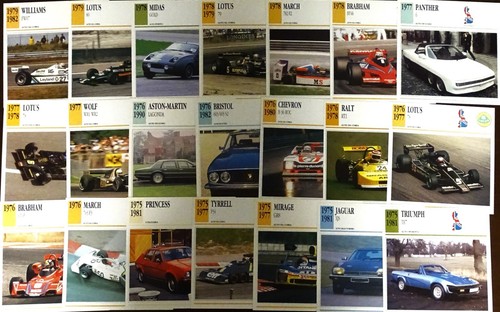 Schede auto inglesi - inglesi, da