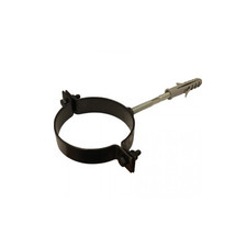 Collare smaltato nero diametro 80 staffa muro fascetta stufa a pellet tubi 