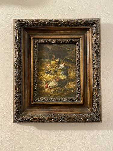 Antico dipinto olio - su, rame