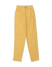 Jeans donna CRISTIANO FISSORE conici W27 L29 lino giallo CA35