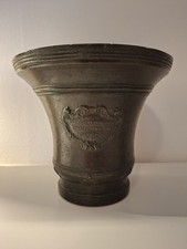 Mortaio antico in bronzo anno 1754 firmato