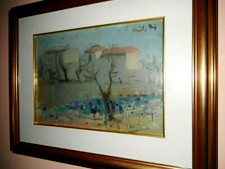 BRUNO PAOLI - OLIO su TAVOLA - ANNO 77 / no michele cascella,antonio pedretti