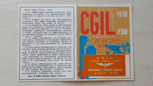 Tessera sindacale i l - tessera, c.g.i.l