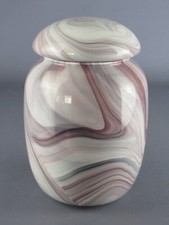 Murano glass vase potiche pink