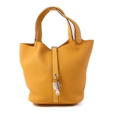 HERMES Picotin MM borsa a mano/secchio tote bag Clemence in pelle