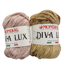 10 GOMITOLI "DIVA LUX" MONDIAL GOMITOLO DA 50 GR EFFETTO CINIGLIA CON LUREX