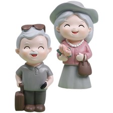  2 Pcs Statuine Nonni Figurine