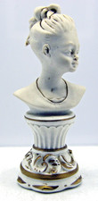 CAPODIMONTE BUSTO DONNA IN PORCELLANA  FIRMATO VOLTA CM.13