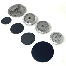 AEG ZANUSSI BRUCIATORI E PIATTELLI NERI OPACHI 4 FUOCHI SPARTIFIAMMA CUCINA 