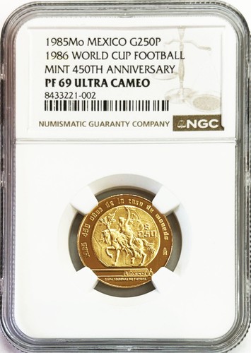 Moneta calcio oro 1985 messico - moneta,