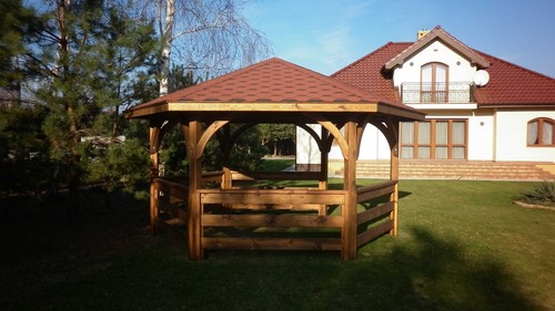Gazebo esagonale legno - gazebo,
