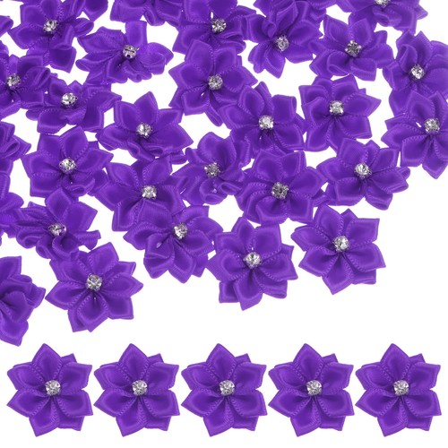 150pz fiori nastro raso - fiori,