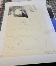 EMILIO GRECO 1989, BIANCO E NERO-cartoncino. Cm. 70x100. Copia Anni 90’