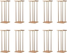10 Pcs Flower Stand Metal Vase w/ Plates Gold Rectangular 7.87" x 7.8 7" x 31.5"