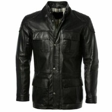 Cappotto Uomo Vera Pelle Nero