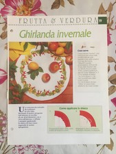 Schema punto croce Ricamo Frutta e verdura Ghirlanda invernale 