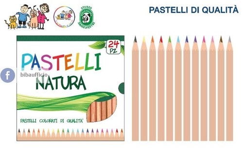Pastelli natura colorati - pastelli, 24