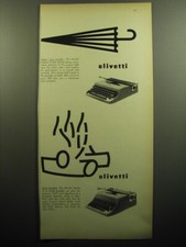 Pubblicità macchine da scrivere Olivetti Lettera 22 e Studio 44 1958