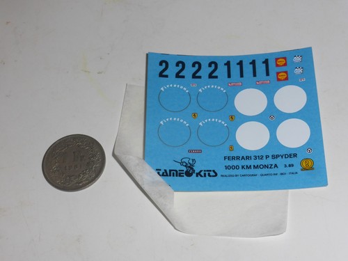 Decals ferrari 312 p - 1:43,