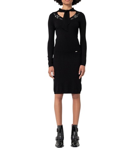 Pullover donna nero fracomina - pullover,