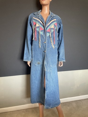 Giacca jeans lunga spolverino