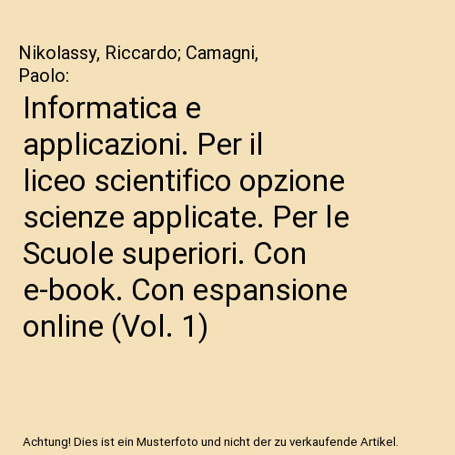 Informatica applicazioni - informatica, e