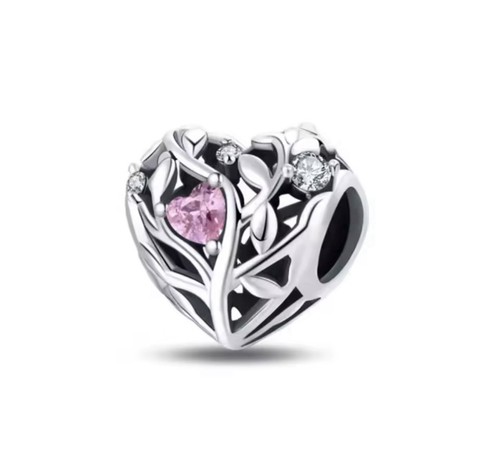 Charm per bracciale due cuori - charm,