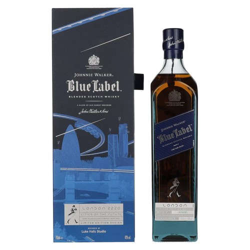 Johnnie walker blue label - blue, city