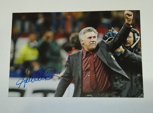 Autografo carlo ancelotti - autografo, foto
