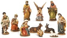 Presepe Completo Natività Personaggi 7 cm 11 soggetti in Resina