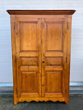 ANTICO GRANDE ARMADIO DOPPIA ANTA PIEMONTESE LEGNO ABETE EPOCA '800 APPENDINO