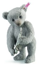 STEIFF "LLADRO SASSOFONO PLAYER BEAR" EAN 677656 GRIGIO ALPACA EDIZIONE LIM musicale