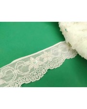 Pizzo Elastico Tulle Panna