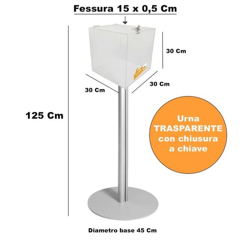 Urna trasparente pavimento - trasparente,
