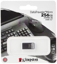 Kingston DataTraveler Micro Drive Flash USB 128GB 200MB/s Metallo USB 3.2 Gen 1 