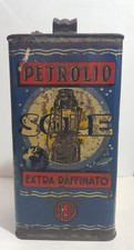 LATTA LATTINA OLIO PETROLIO SOLE AGIP AZIENDA GEN. ITAL. PETROLI ROMA EPOCA RARA