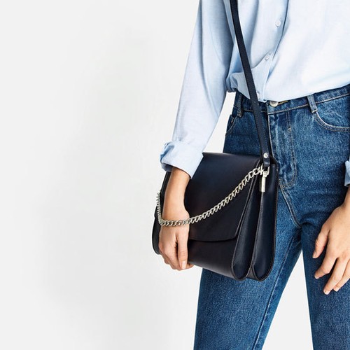 Zara borsa tracolla pelle - in,