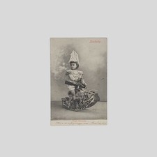 Cartolina d'epoca Giocattoli Bambino su cavallo a dondolo Futur Maréchal VG