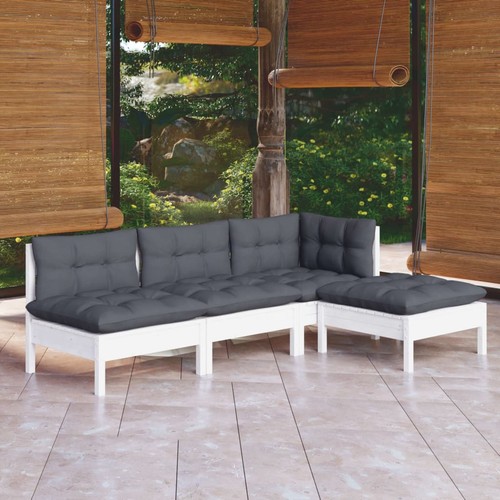 Set divani legno pino da - in,