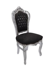 Sedia in legno foglia argento