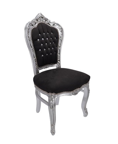 Sedia legno foglia argento - sedia,