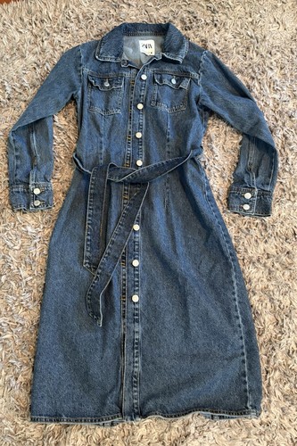 Abito midi denim zara taglia - abito,