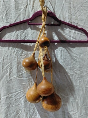 Cipolle appendere legno - cipolle, da