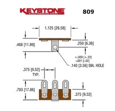Keystone 809 ancoraggio a 3 posizioni