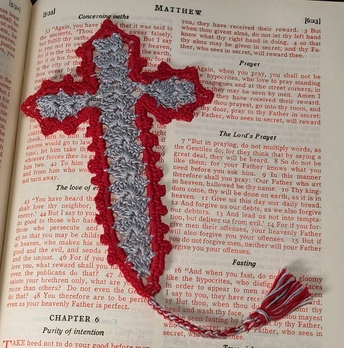 Handmade cross bookmark - cross, 8.5"